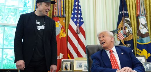 Elon Musk verabschiedet sich von Donald Trump mit einem blauen Auge – wortwörtlich