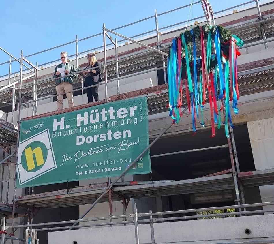 Bauprojekt: Richtfest beim Prestige-Projekt der GWG in Wülfrath