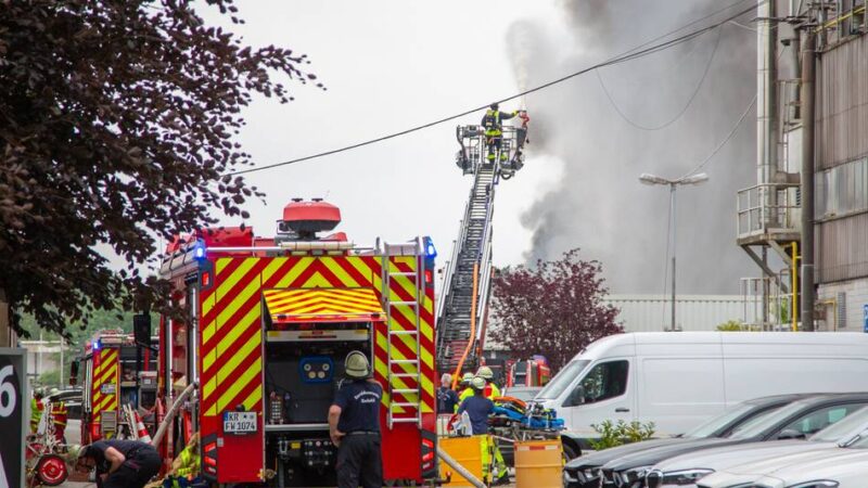 Feuer in Krefeld: Großbrand im Bereich des Dießemer Bruchs