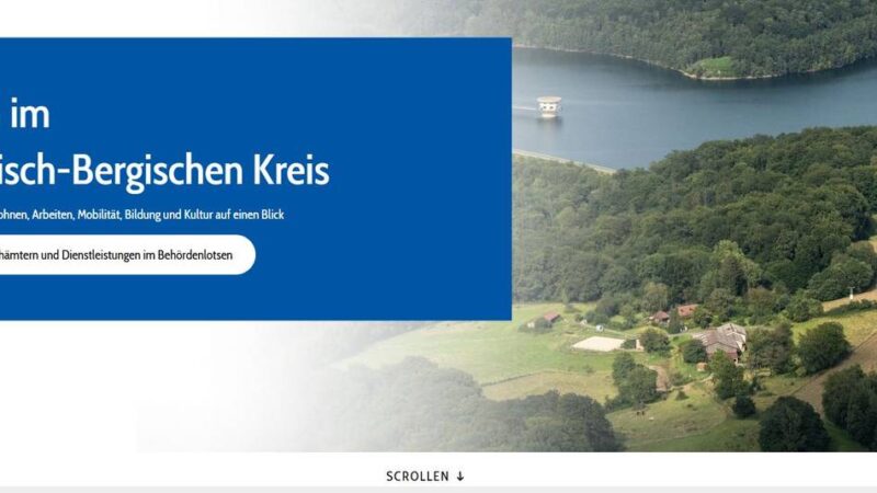Information, Bürgerservice und Kommunikation: Webseite des Rheinisch-Bergischen Kreises in neuem Design