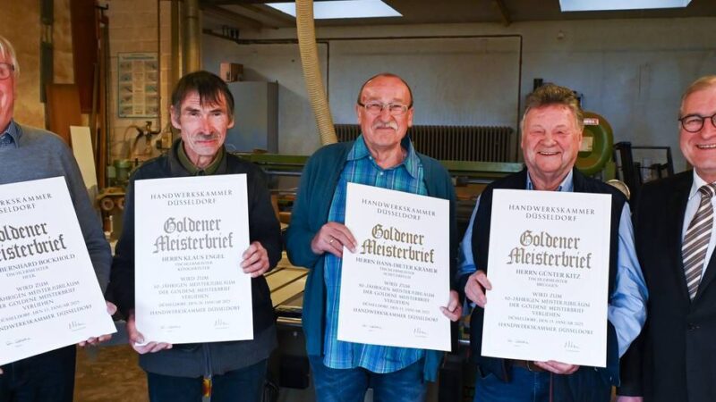 Handwerk aus Brüggen: Vier Tischler-Freunde fürs Leben