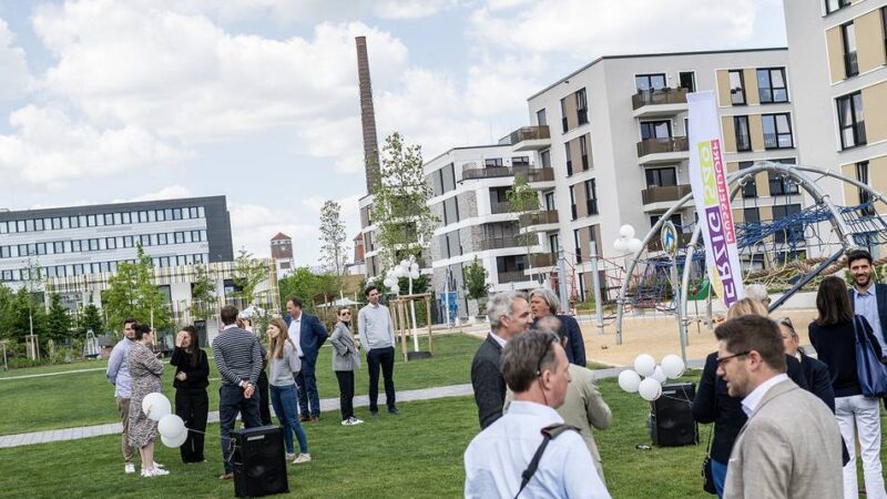 Nachbarschaft in Düsseldorf: Wohnquartier „Vierzig549“ erhält öffentliche Parkanlage