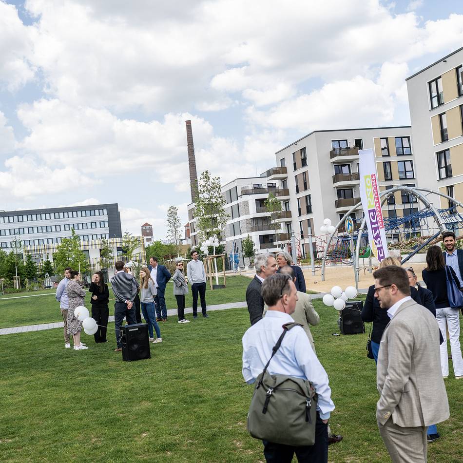 Nachbarschaft in Düsseldorf: Wohnquartier „Vierzig549“ erhält öffentliche Parkanlage