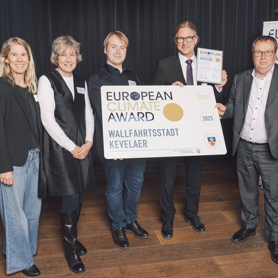Auszeichnung für Umweltschutz: Stadt Kevelaer mit dem European Climate Adaptation Award in Bronze ausgezeichnet