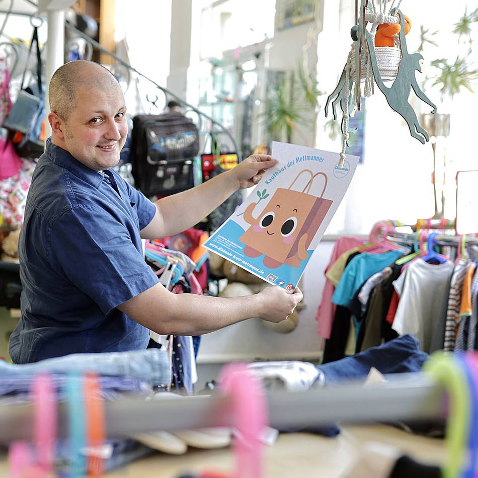 Diakonie in Mettmann: Neues Maskottchen für das Kaufhaus der Mettmanner