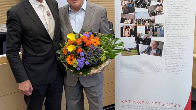 Besonderes Jubiläum: Ewald Vielhaus für 50-jährige Ratsmitgliedschaft geehrt