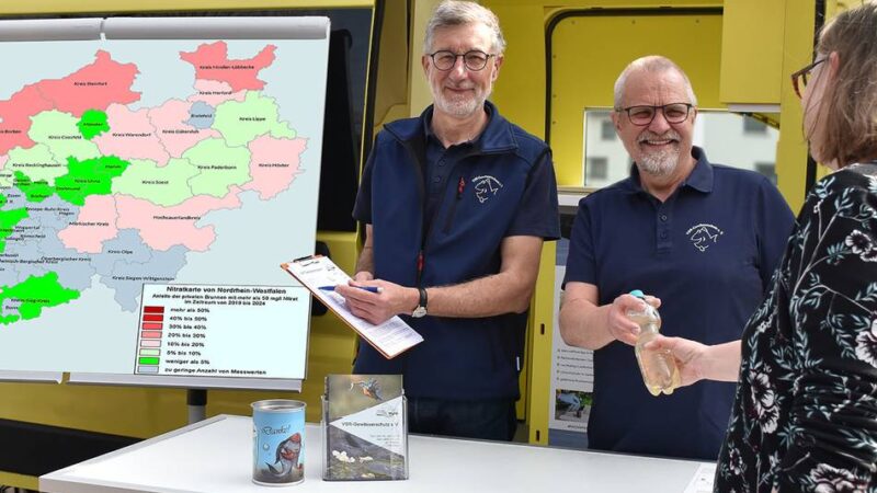 Labormobil kommt nach Moers: Verein untersucht Brunnenwasser auf dem Neumarkt