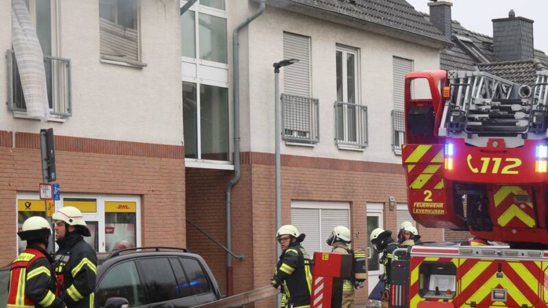 Einsatz in Leverkusen: Feuerwehr rettet Hund aus brennender Wohnung