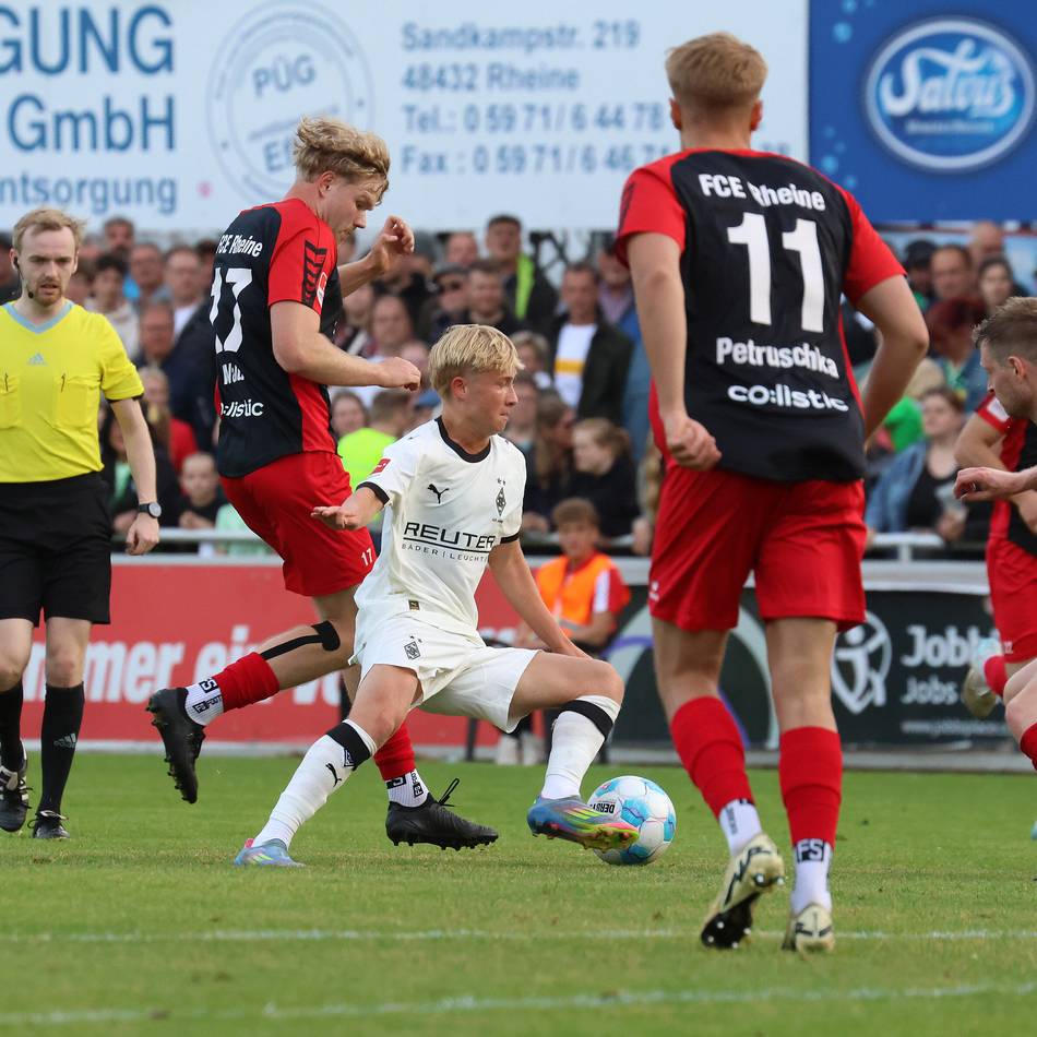 Borussia-Nachwuchs in Rheine am Ball: Flecks Debüt bei den Gladbach-Profis – Vorspielen für die Zukunft