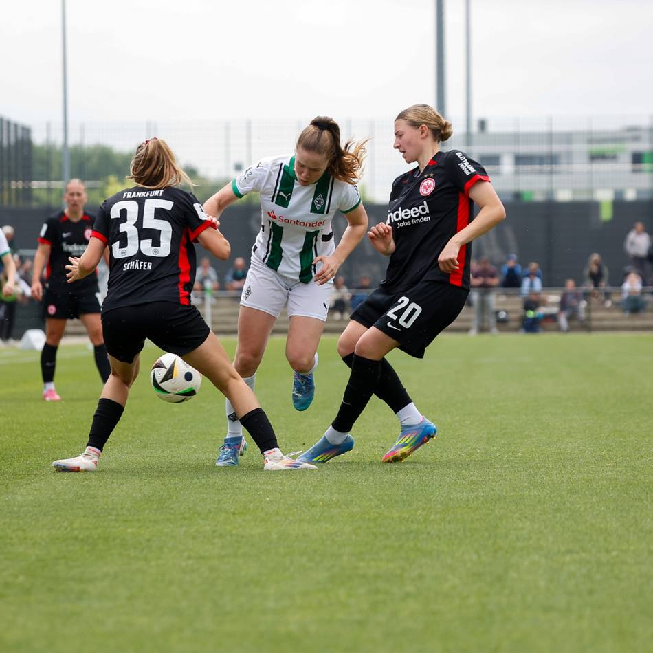 Frauen spielen am Borussia-Park: Borussia beendet enttäuschende Rückrunde mit Pleite gegen Frankfurt