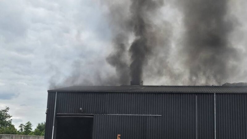 Feuerwehr im Einsatz: Großbrand in Kleve – Recyclinghalle steht in Flammen