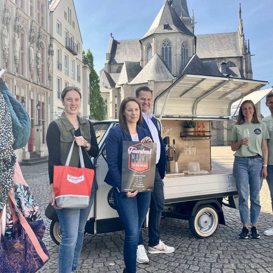 Fünf Termine bis September – Saisonstart am 15. Mai: Was den Weseler Feierabendmarkt auf dem Großen Markt attraktiv macht
