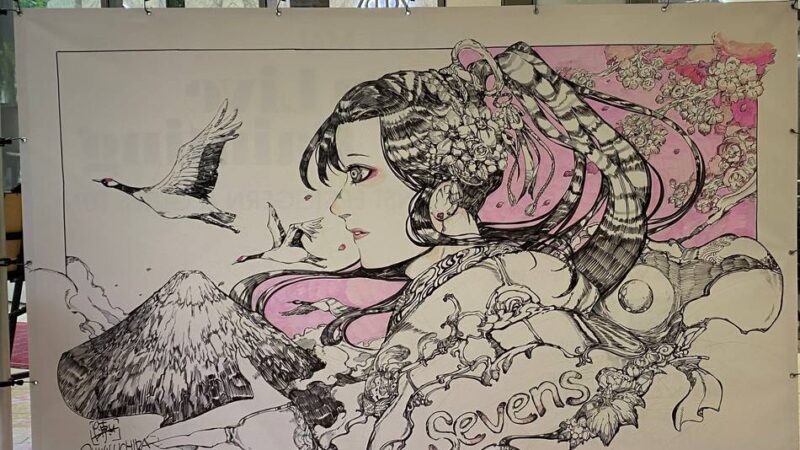 Kunstwerk von Shinn Uchida: Manga-Kunstversteigerung für das Regenbogenland