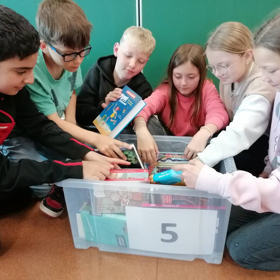 Auf Jahrgangsstufen abgestimmt: Sekundarschule Alpen weckt mit Bücherkisten die Leselust