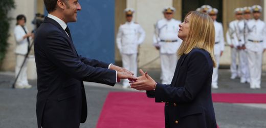 Italien: Giorgia Meloni empfängt Emmanuel Macron