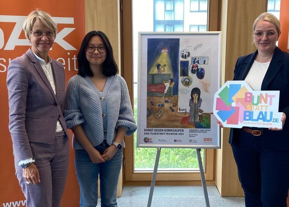 Schülerwettbewerb der DAK: „Kunst gegen Komasaufen“ – Meerbuscherin gewinnt Auszeichnung