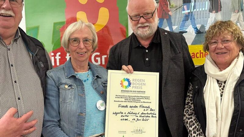 Auszeichnung für Flüchtlingshilfe: Verein „Fremde werden Freunde“ bekommt Regenbogenpreis der Grünen