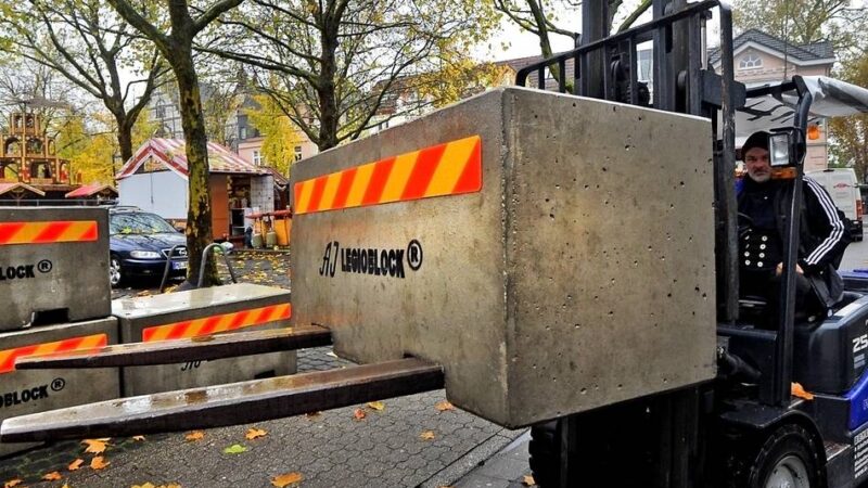 Betonblöcke und Fahrzeugsperren: Zum Schutz vor Überfahrtaten – Goch plant 120.000-Euro-Investition