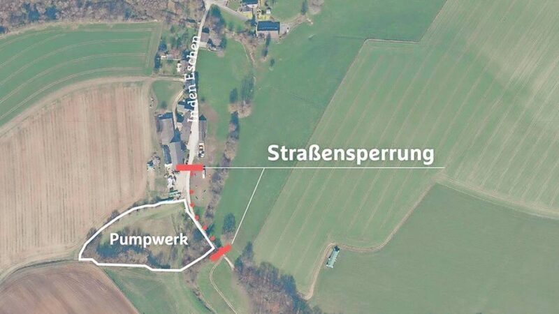 Straßensperrung: Umbau im Wülfrather Pumpwerk Süd Erbach
