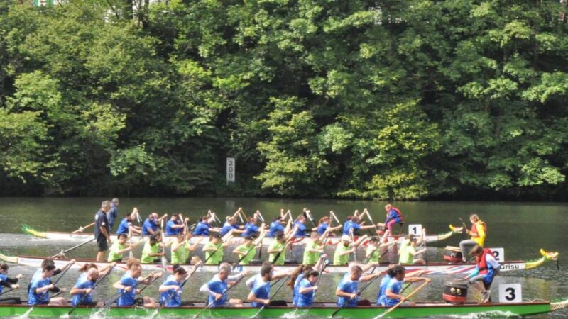 Stadtgrenze von Wuppertal und Radevormwald: Auf dem Stausee sind wieder die Drachen los