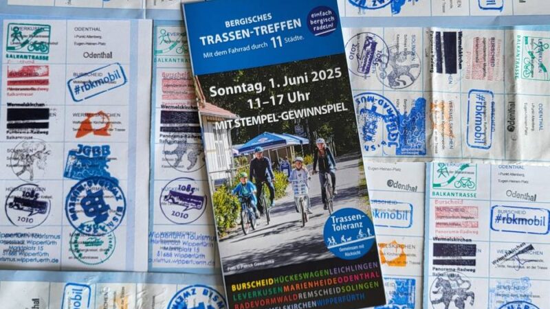 Rekordbeteiligung beim Bergischen Trassen-Treffen 2025: 166 Radler sichern sich Stempel und nehmen an Verlosung teil