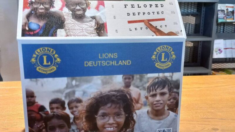 In Langenfeld: Lions Club sammelt mit neuen Boxen Brillen und Hörgeräte