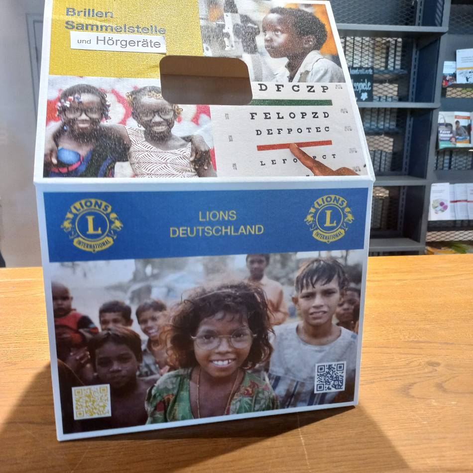 In Langenfeld: Lions Club sammelt mit neuen Boxen Brillen und Hörgeräte