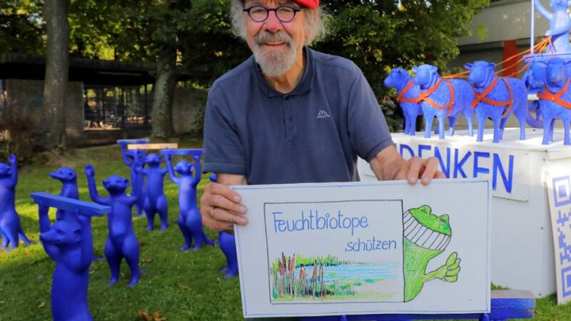 Kunst in Rheinberg: Blauschäfer Rainer Bonk macht die 80 voll
