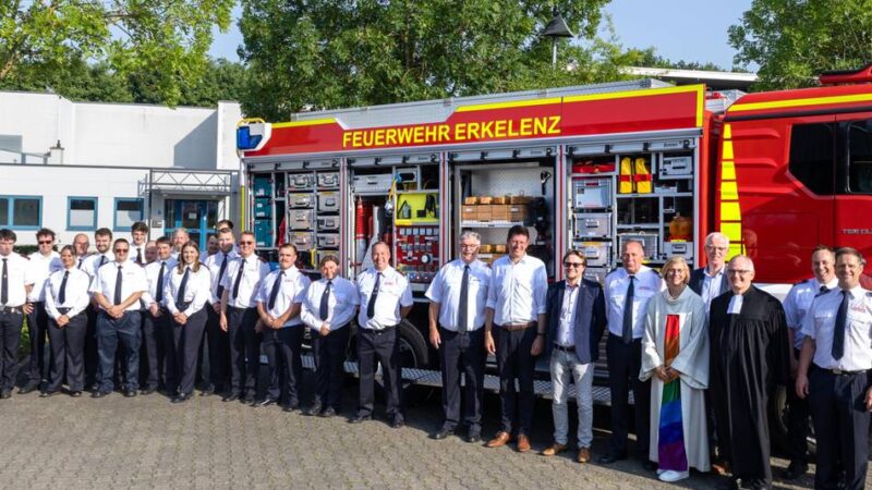 Rüstwagen an Feuerwehr der Stadt Erkelenz übergeben: Ein Einsatzfahrzeug, das unverzichtbar für den Fuhrpark ist