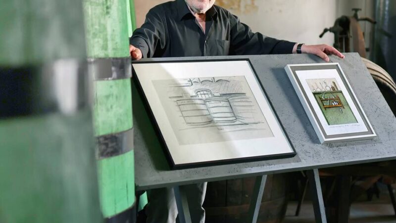 Fabry-Museum zeigt „Die gezeichnete Brennerei“: Ein Industriedenkmal mit feinem Strich gezeichnet