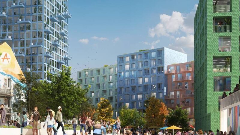 Neubau von Quartier in Düsseldorf-Flingern: Streit um „Grüne Mitte“ am ehemaligen B8-Center