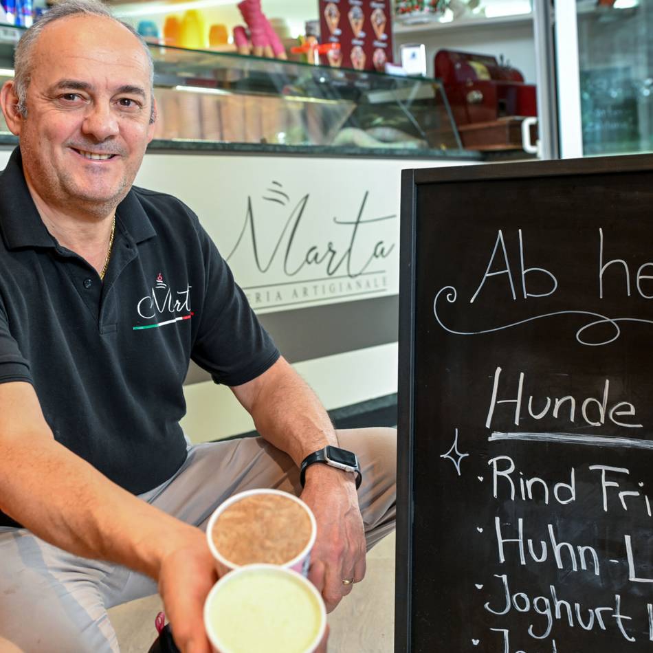 Eis-Café in Schiefbahn: Eisgenuss für Vierbeiner