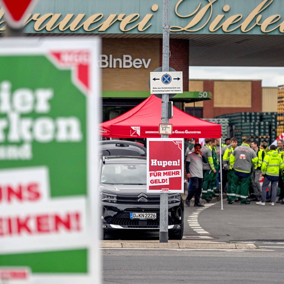 Gewerkschaft fordert mehr Lohn: Warnstreik bei Diebels – Brauerei steht acht Stunden lang still