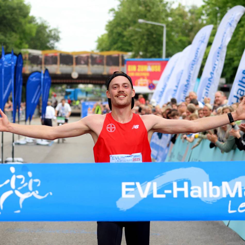EVL-Halbmarathon in Leverkusen: 6000 Läufer, kein Gewitter und ein Überraschungssieger