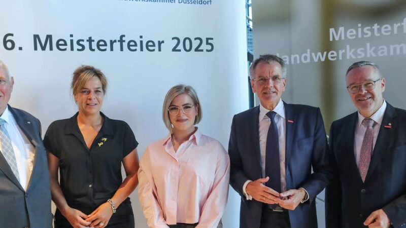Handwerk feiert in Düsseldorf: „Mit Fleiß, Ausdauer und einem starken Willen den Titel Meister verdient“