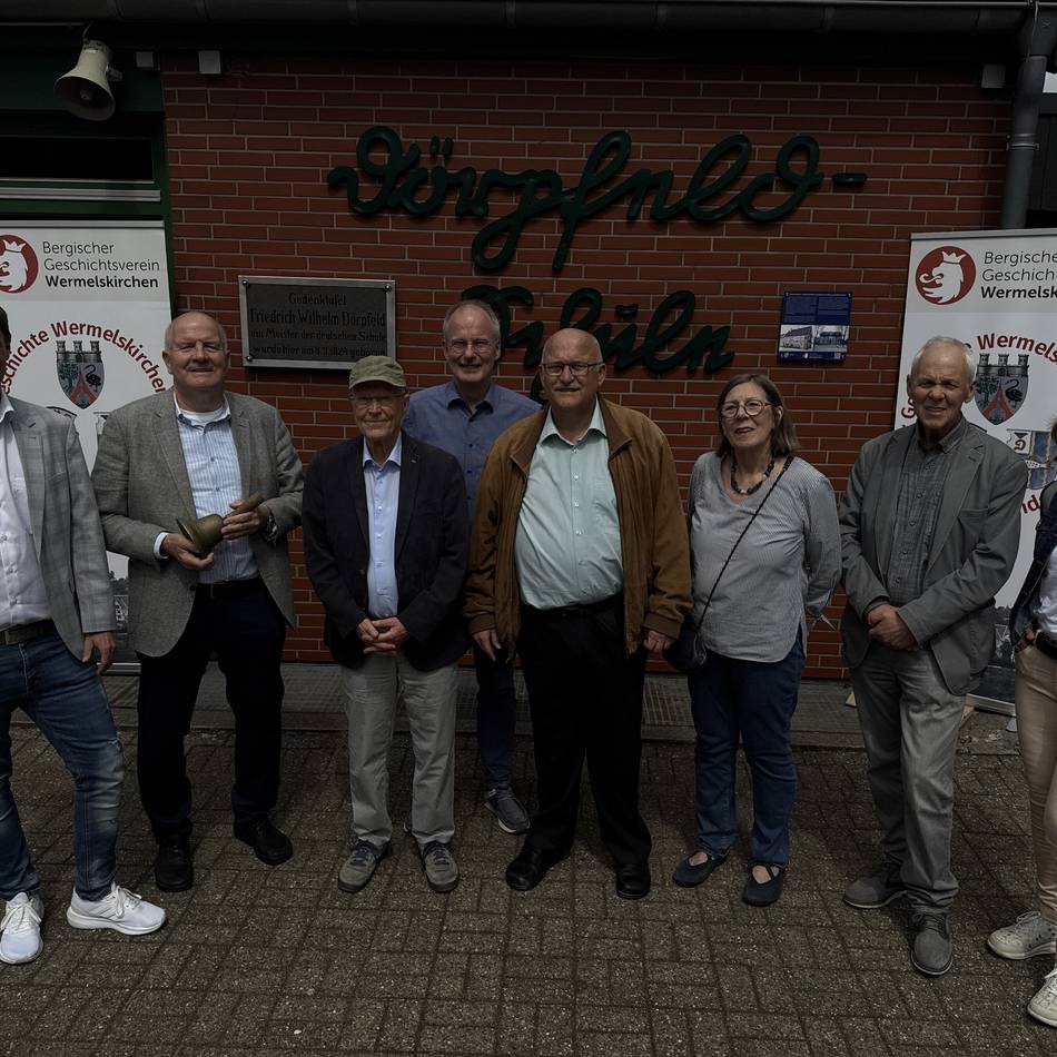 Bergischer Geschichtsverein Wermelskirchen: Die Rückkehr der Dörpfeld-Plakette