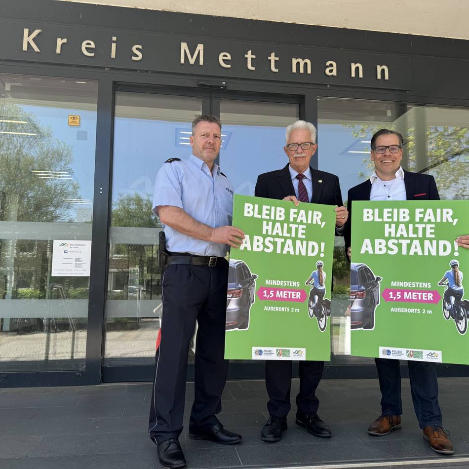 Kampagne auch in Heiligenhaus: Neuauflage: „Sei fair, halte Abstand“