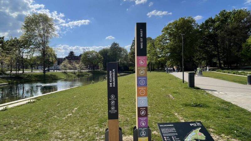 Hinweise und Lageplan: Neue Schilder für Mönchengladbachs Parks