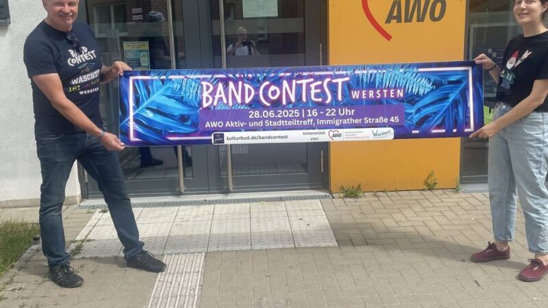 Festival in Düsseldorf: Das Team von „Rock am Bach“ sucht eine Nachwuchsband