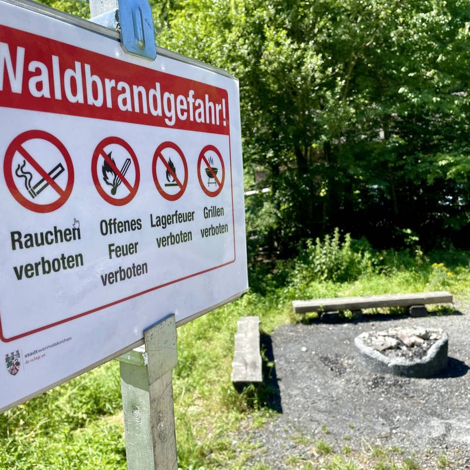 Hitzewelle in Wermelskirchen: Grillplatz im Eifgen wegen Waldbrandgefahr gesperrt