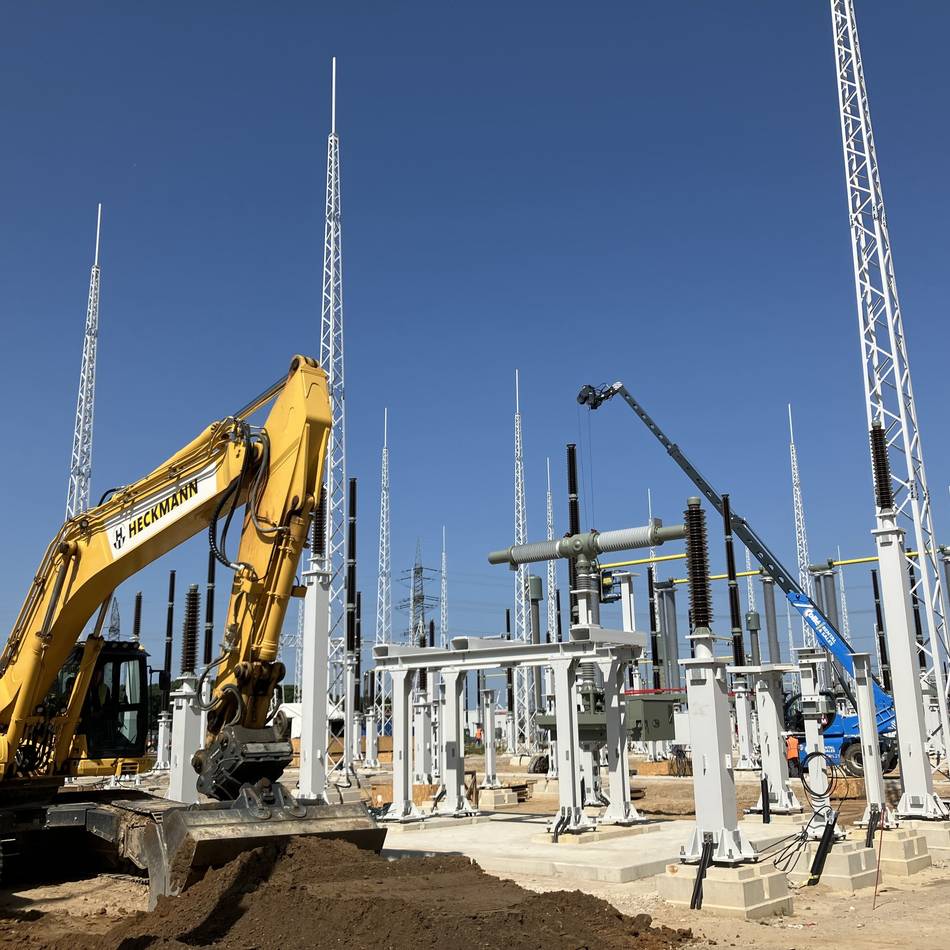 Besuch auf der Baustelle in Meerbusch: Lob für das Großprojekt Konverter