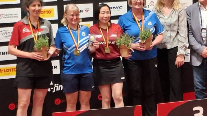Tischtennis-Team verpasst Aufstieg: Xantens Gudrun Rynders steht auf dem DM-Treppchen