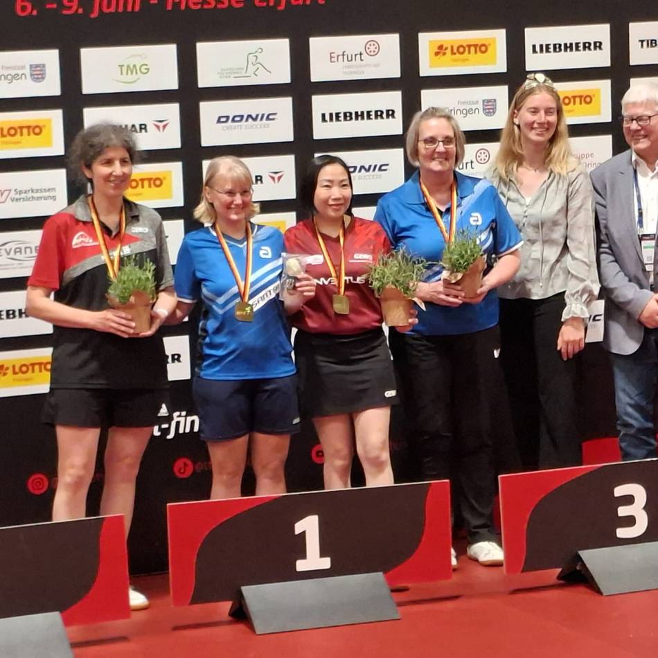 Tischtennis-Team verpasst Aufstieg: Xantens Gudrun Rynders steht auf dem DM-Treppchen