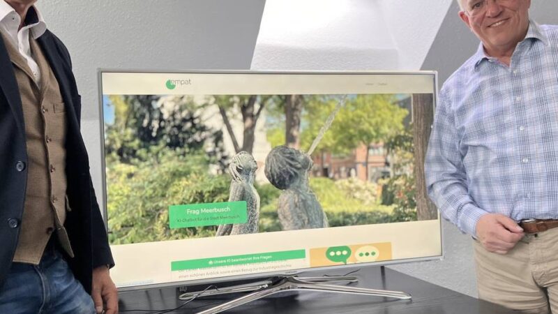 Chatbot „Frag Meerbusch“: Wie Künstliche Intelligenz Bürgern und Behörden helfen soll