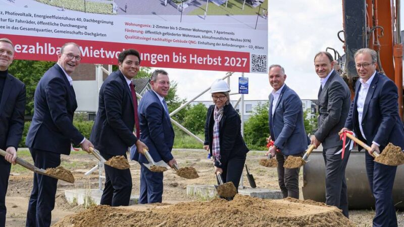 Startschuss für 86 Wohnungen in Neuss: Spatenstich im Augustinuspark –„Hier entsteht neue Heimat“