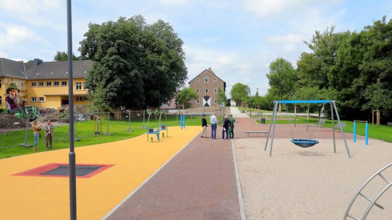 Projekt Stadtburgareal in Rheinberg: Der Spielplatz am Pulverturm ist fertig