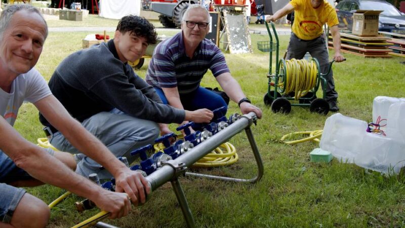 Jumbo-Run am Niederrhein: Wie ein Camp für 800 Biker entsteht