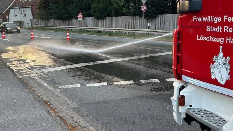 Einsatz von Groin bis Wittenhorst: Kilometerlange Gülle-Spur hält Feuerwehr auf Trab