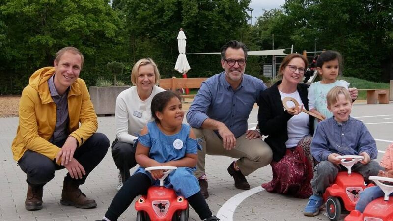 Symbolische Schlüsselübergabe: Stadt Monheim weiht Kita Auenkinder auf der Grazer Straße ein