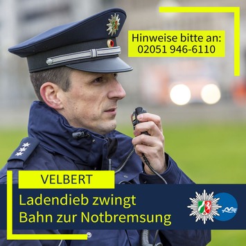 POL-ME: Ladendieb zwingt Zug zur Notbremsung: Polizei ermittelt – 2507076